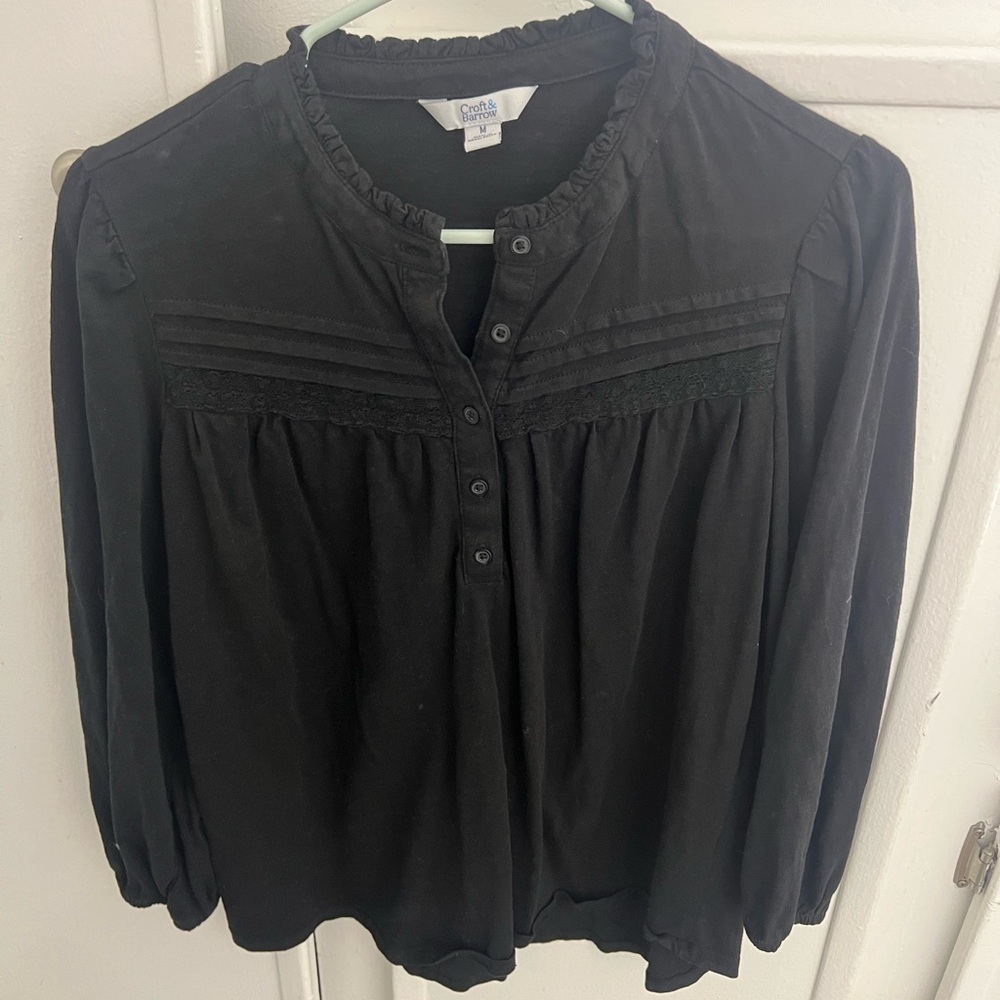 Croft & Barrow Women's Black Blouse & Two Wild Flower Blouses